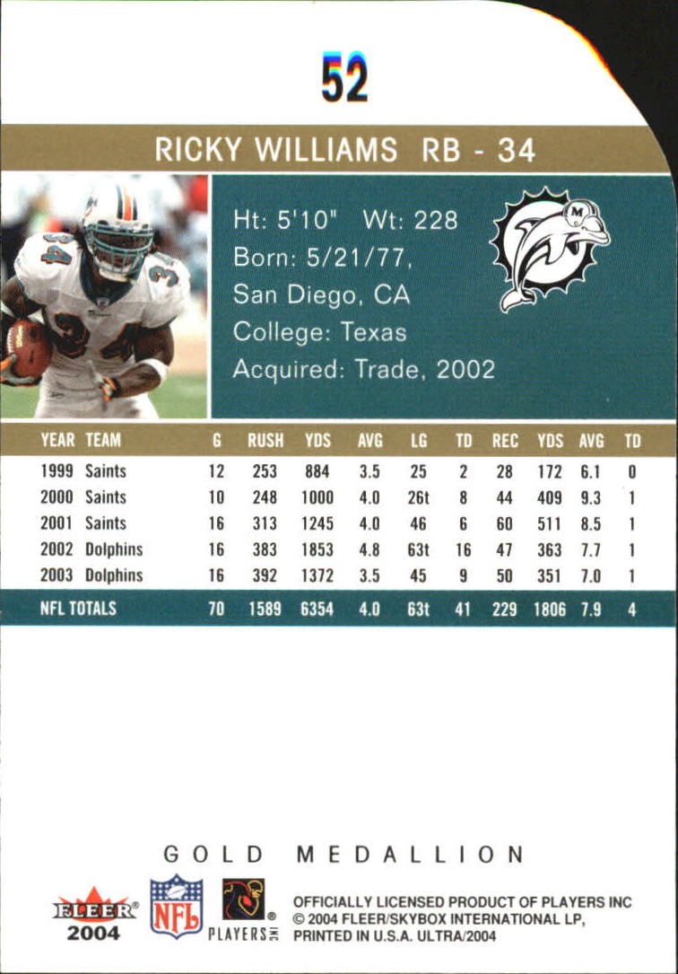 B5905- 2004 Ultra Football Assorted Insert Cards -You Pick- 15+ FREE US SHIP - Picture 83 of 401