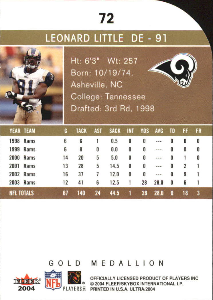B5905- 2004 Ultra Football Assorted Insert Cards -You Pick- 15+ FREE US SHIP - Picture 123 of 401