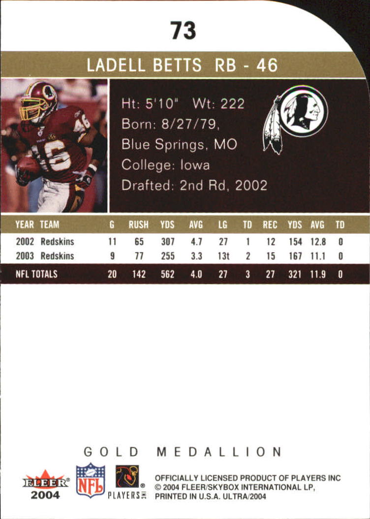 B5905- 2004 Ultra Football Assorted Insert Cards -You Pick- 15+ FREE US SHIP - Picture 125 of 401