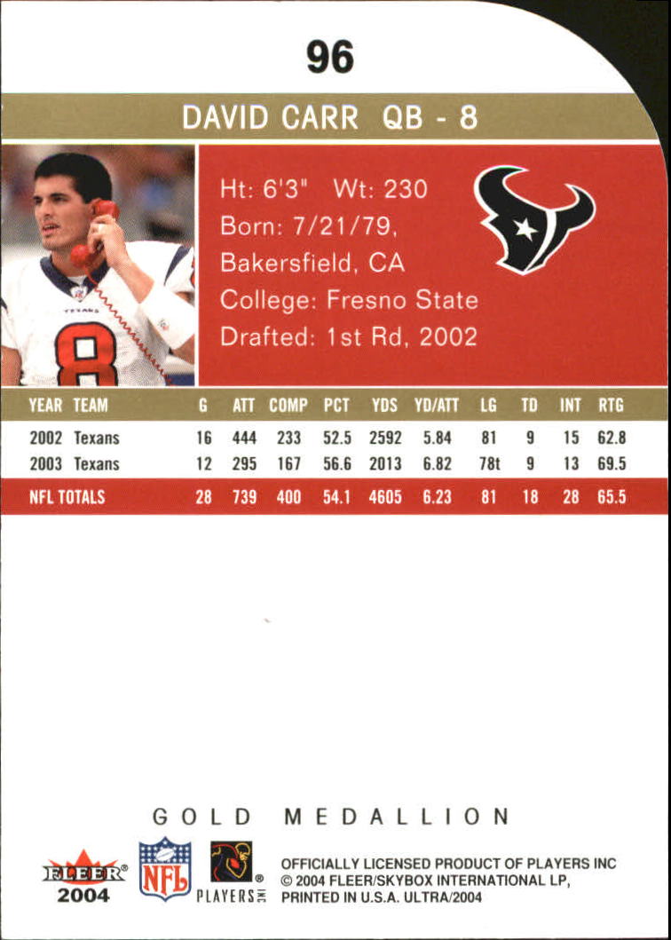 B5905- 2004 Ultra Football Assorted Insert Cards -You Pick- 15+ FREE US SHIP - Picture 167 of 401