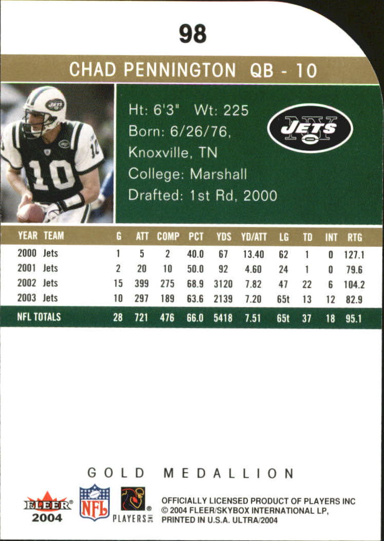 B5905- 2004 Ultra Football Assorted Insert Cards -You Pick- 15+ FREE US SHIP - Picture 171 of 401