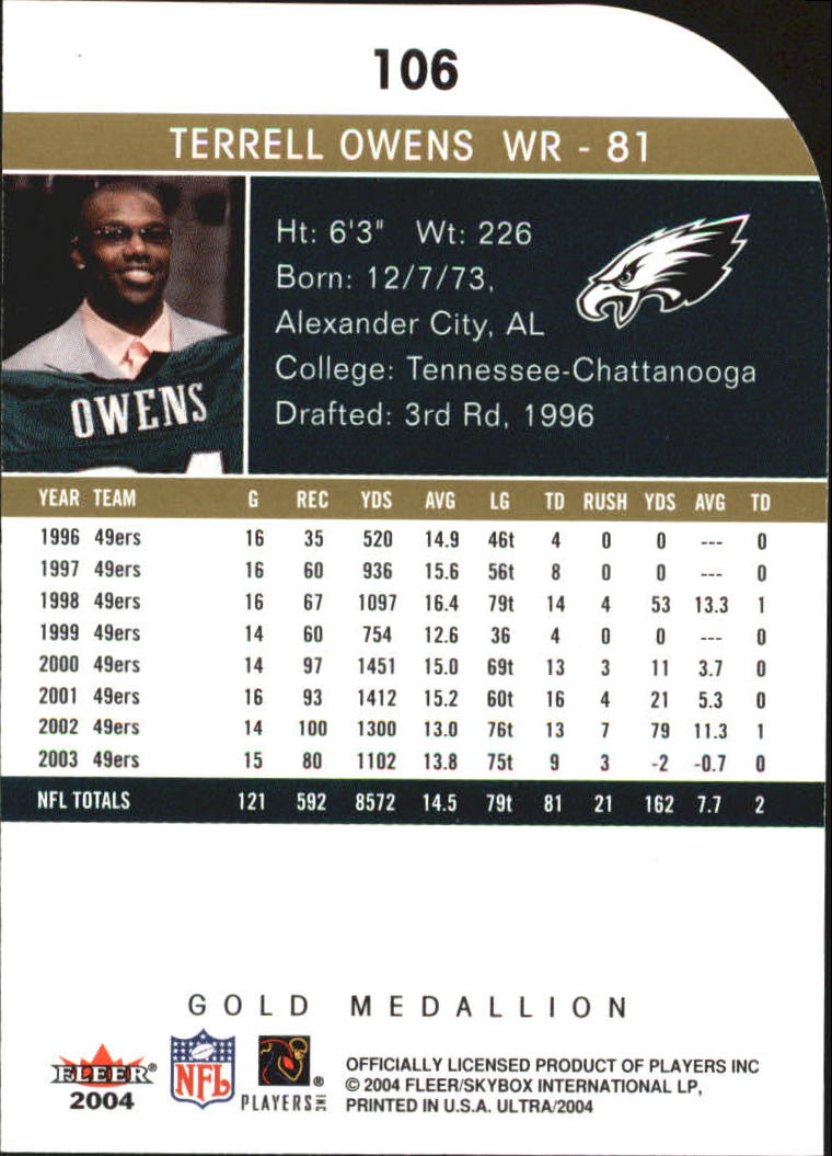 B5905- 2004 Ultra Football Assorted Insert Cards -You Pick- 15+ FREE US SHIP - Picture 185 of 401