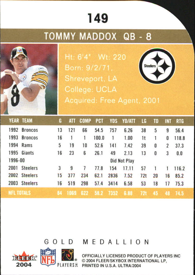 B5905- 2004 Ultra Football Assorted Insert Cards -You Pick- 15+ FREE US SHIP - Picture 259 of 401