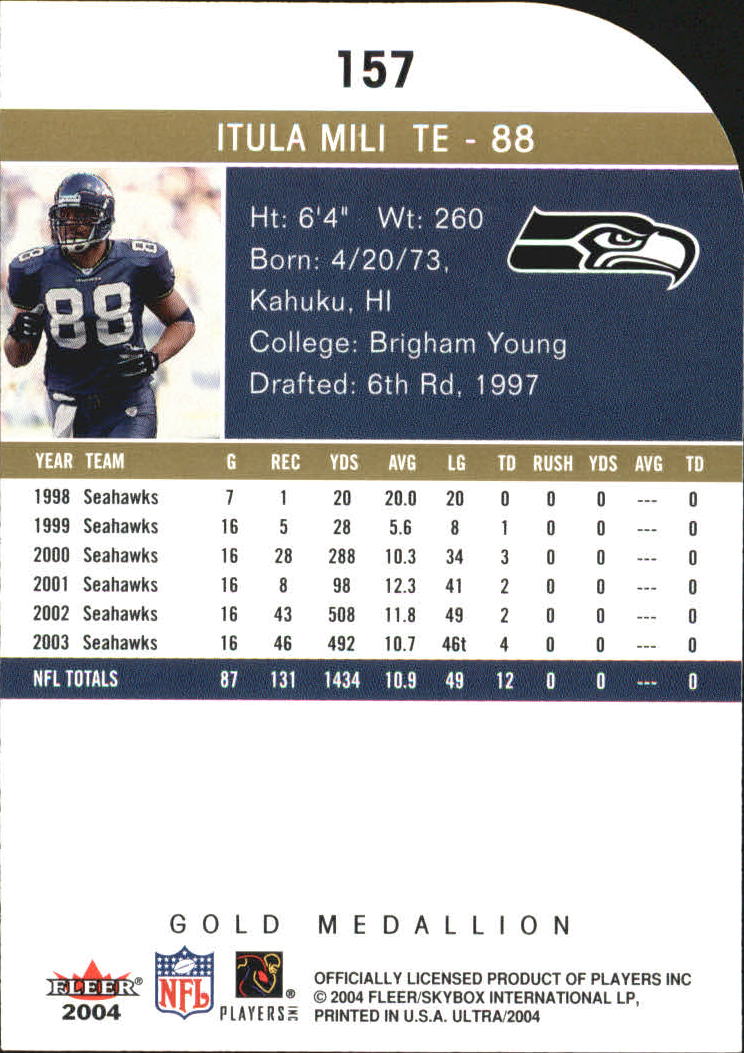 B5905- 2004 Ultra Football Assorted Insert Cards -You Pick- 15+ FREE US SHIP - Picture 275 of 401