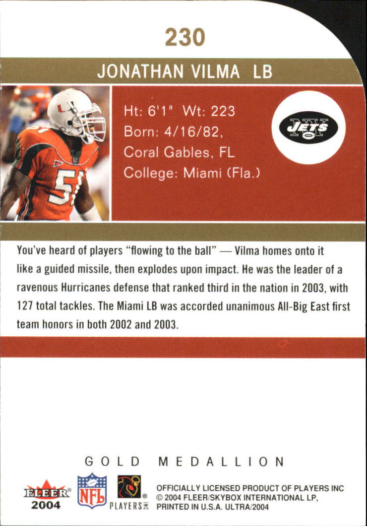 B5905- 2004 Ultra Football Assorted Insert Cards -You Pick- 15+ FREE US SHIP - Picture 383 of 401
