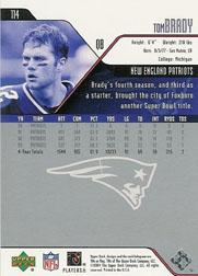 2004 Upper Deck #114 Tom Brady back image