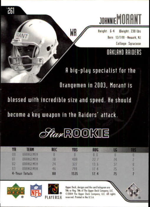 2004 Upper Deck Football "Main Set" Cards #208 to #275 - Picture 81 of 109