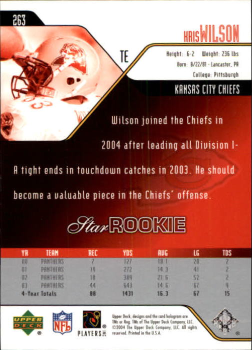 2004 Upper Deck Football "Main Set" Cards #208 to #275 - Picture 85 of 109
