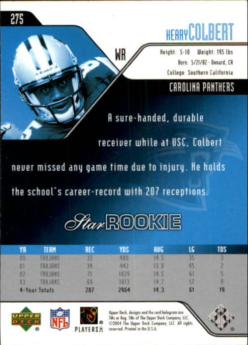 2004 Upper Deck Football "Main Set" Cards #208 to #275 - Picture 109 of 109
