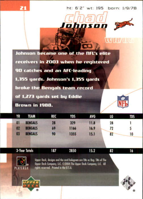 2004 Finite HG (Upper Deck) Football "Main Set" Cards #1 to #260 - Picture 43 of 277