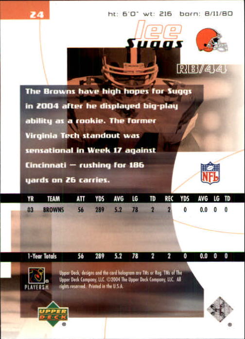 2004 Finite HG (Upper Deck) Football "Main Set" Cards #1 to #260 - Picture 49 of 277