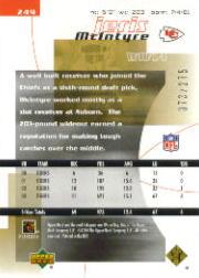 2004 Finite HG (Upper Deck) Football "Main Set" Cards #1 to #260 - Picture 271 of 277