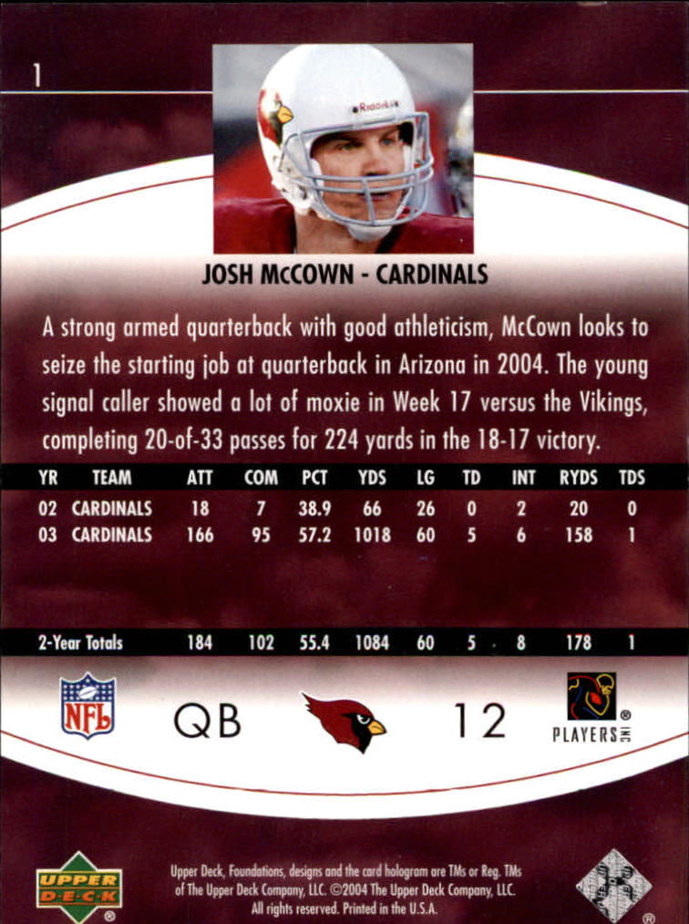 2004 Foundations (Upper Deck) Football "Main Set" Cards #1 to #215 - Picture 3 of 209
