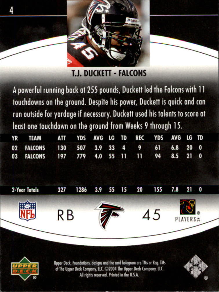 2004 Foundations (Upper Deck) Football "Main Set" Cards #1 to #215 - Picture 9 of 209