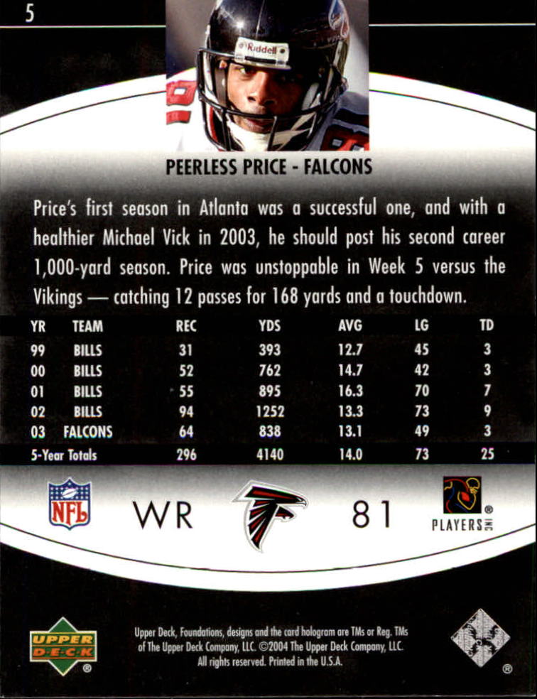 2004 Foundations (Upper Deck) Football "Main Set" Cards #1 to #215 - Picture 11 of 209