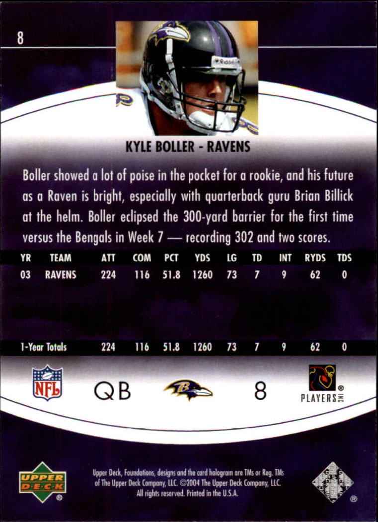 2004 Foundations (Upper Deck) Football "Main Set" Cards #1 to #215 - Picture 17 of 209