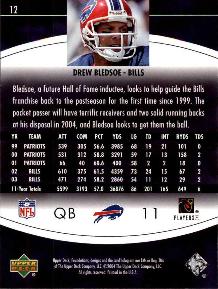 2004 Foundations (Upper Deck) Football "Main Set" Cards #1 to #215 - Picture 25 of 209