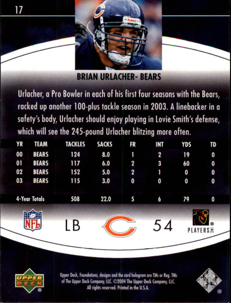 2004 Foundations (Upper Deck) Football "Main Set" Cards #1 to #215 - Picture 35 of 209