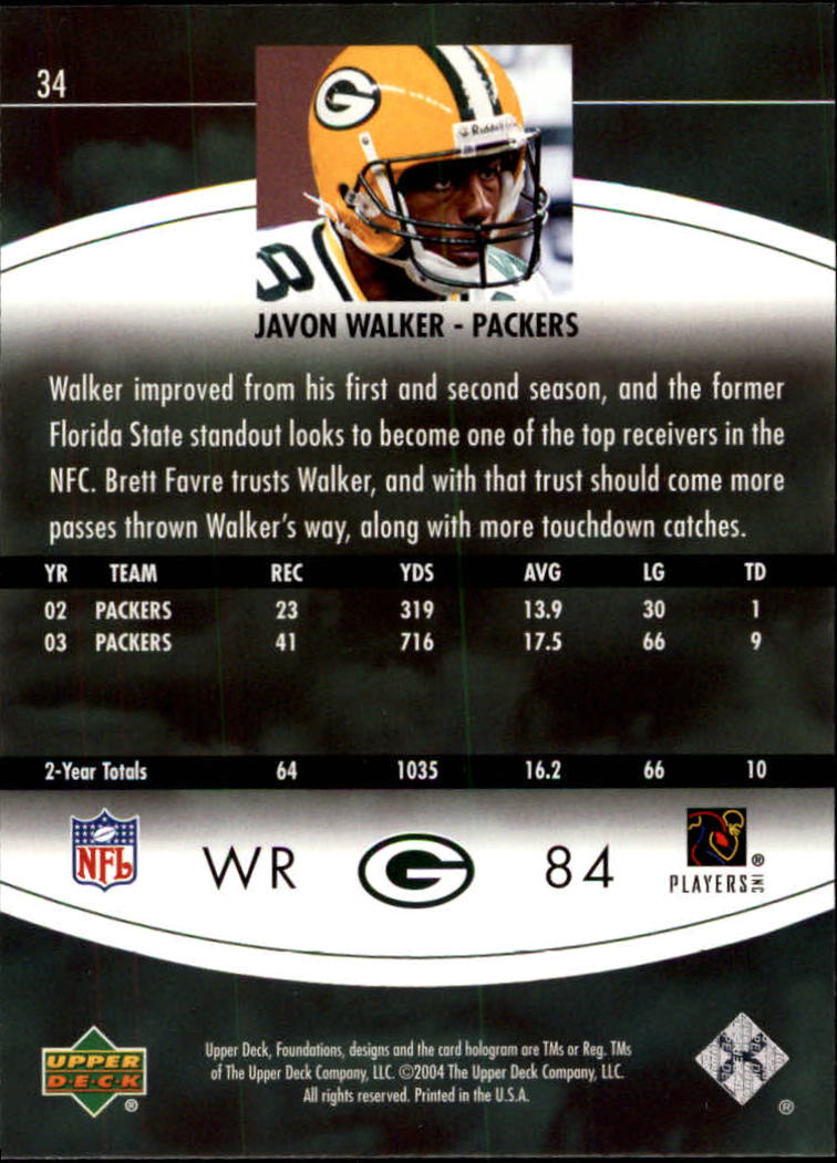 2004 Foundations (Upper Deck) Football "Main Set" Cards #1 to #215 - Picture 69 of 209