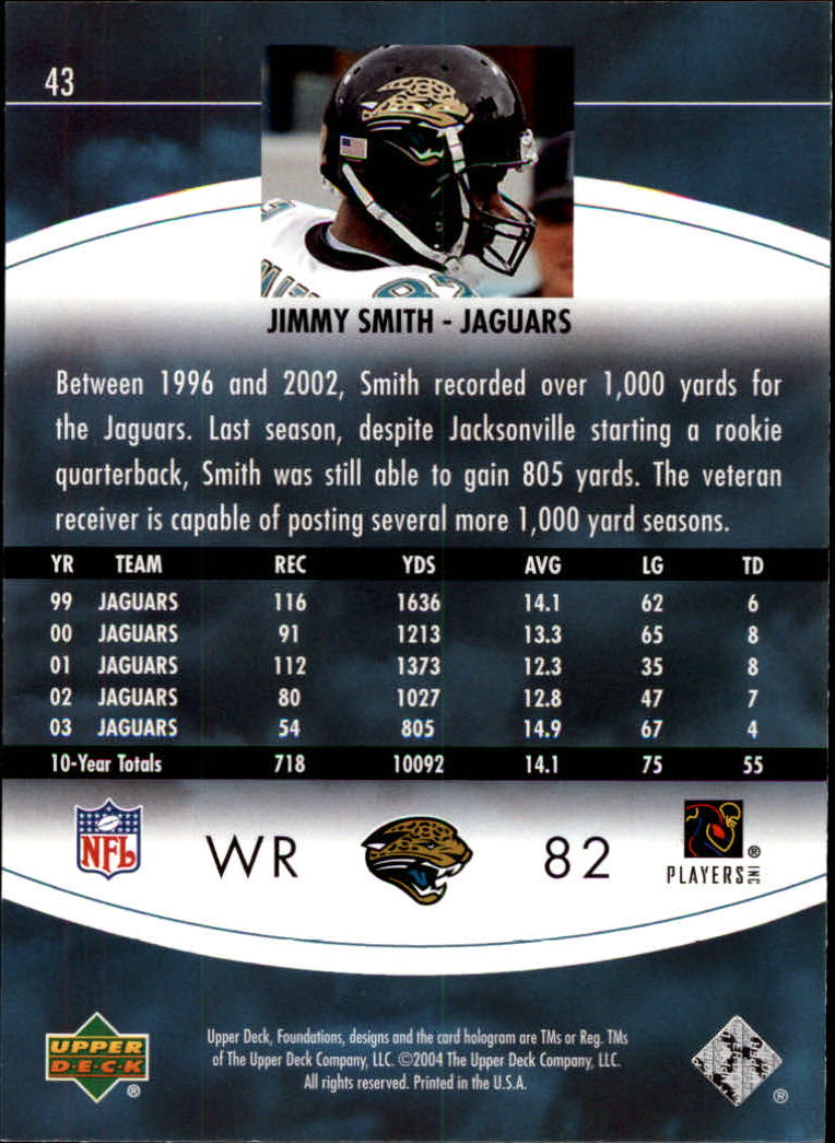 2004 Foundations (Upper Deck) Football "Main Set" Cards #1 to #215 - Picture 87 of 209