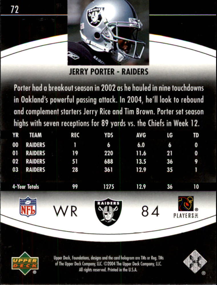 2004 Foundations (Upper Deck) Football "Main Set" Cards #1 to #215 - Picture 143 of 209