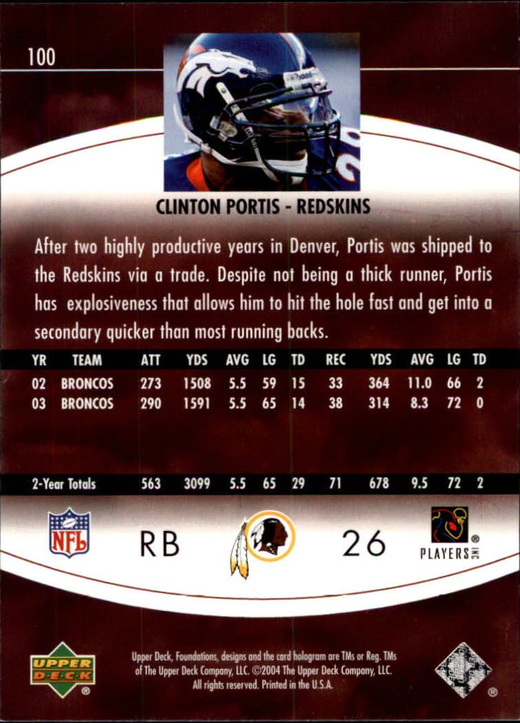 2004 Foundations (Upper Deck) Football "Main Set" Cards #1 to #215 - Picture 199 of 209