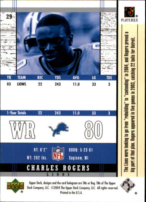 2004 Legends (Upper Deck) Football "Main Set" Cards #1 to #186 - Picture 57 of 219