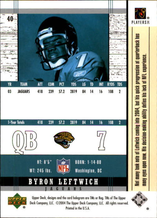 2004 Legends (Upper Deck) Football "Main Set" Cards #1 to #186 - Picture 79 of 219