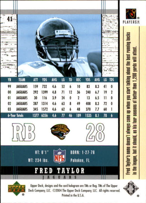 2004 Legends (Upper Deck) Football "Main Set" Cards #1 to #186 - Picture 81 of 219
