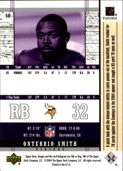 2004 Legends (Upper Deck) Football "Main Set" Cards #1 to #186 - Picture 99 of 219
