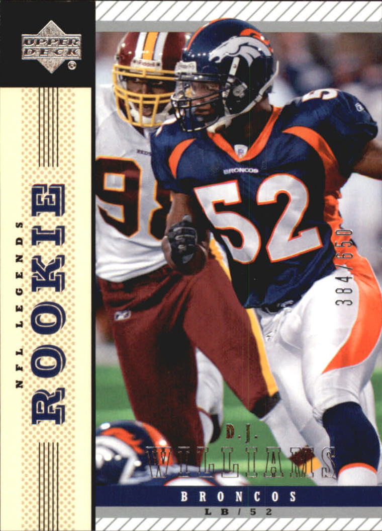 2004 Legends (Upper Deck) Football "Main Set" Cards #1 to #186 - Picture 208 of 219