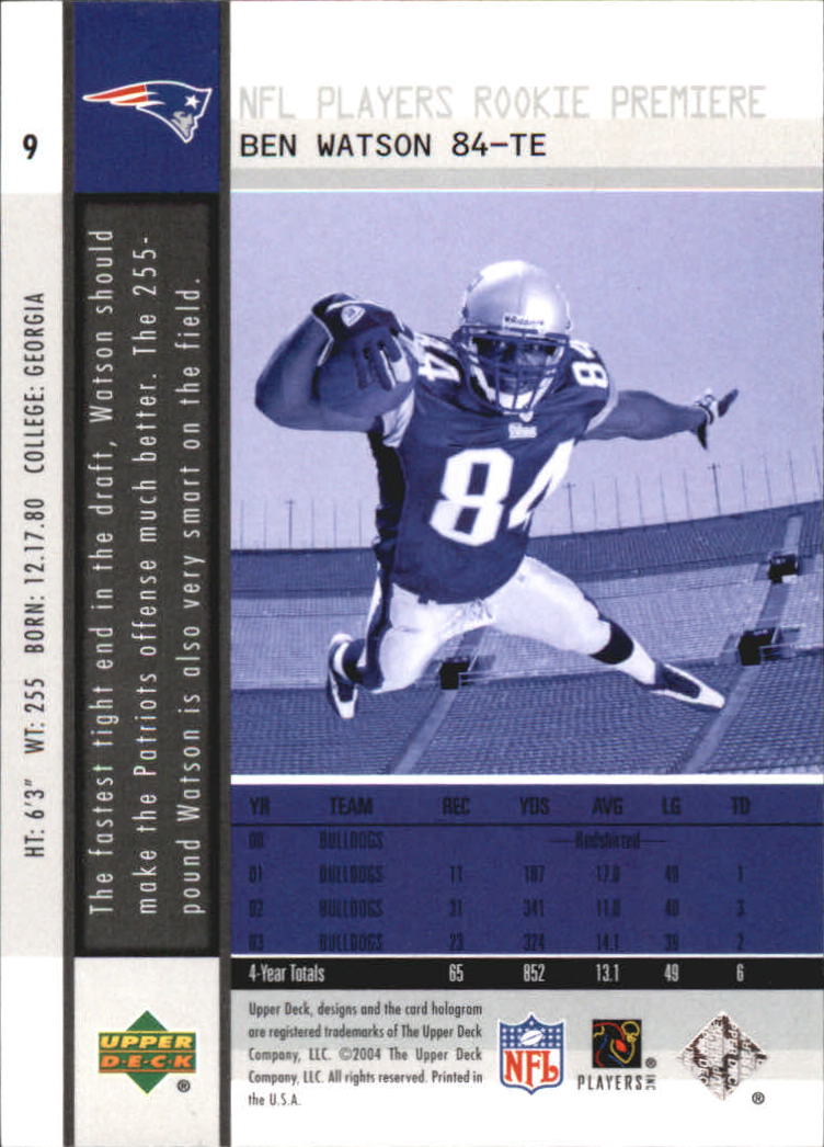 2004 Upper Deck Rookie Premiere Football "Main Set" Cards - Picture 13 of 55