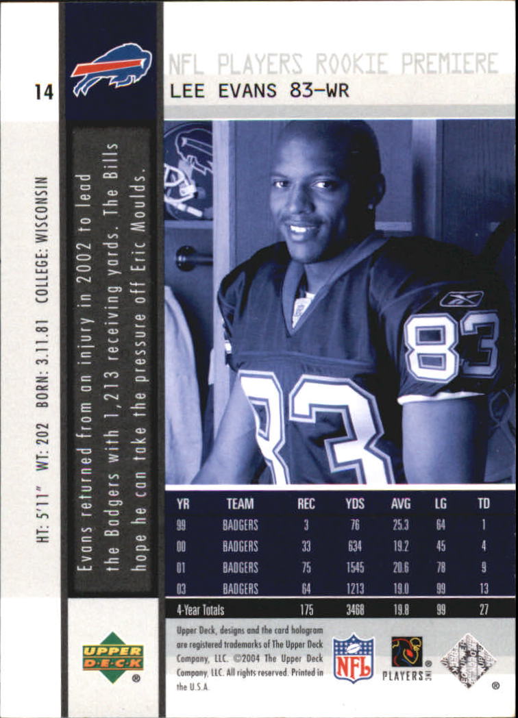 2004 Upper Deck Rookie Premiere Football "Main Set" Cards - Picture 23 of 55