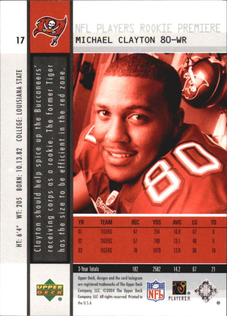 2004 Upper Deck Rookie Premiere Football "Main Set" Cards - Picture 29 of 55