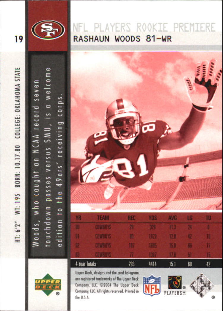 2004 Upper Deck Rookie Premiere Football "Main Set" Cards - Picture 33 of 55