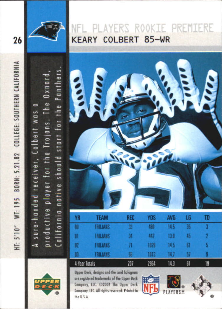 2004 Upper Deck Rookie Premiere Football "Main Set" Cards - Picture 47 of 55