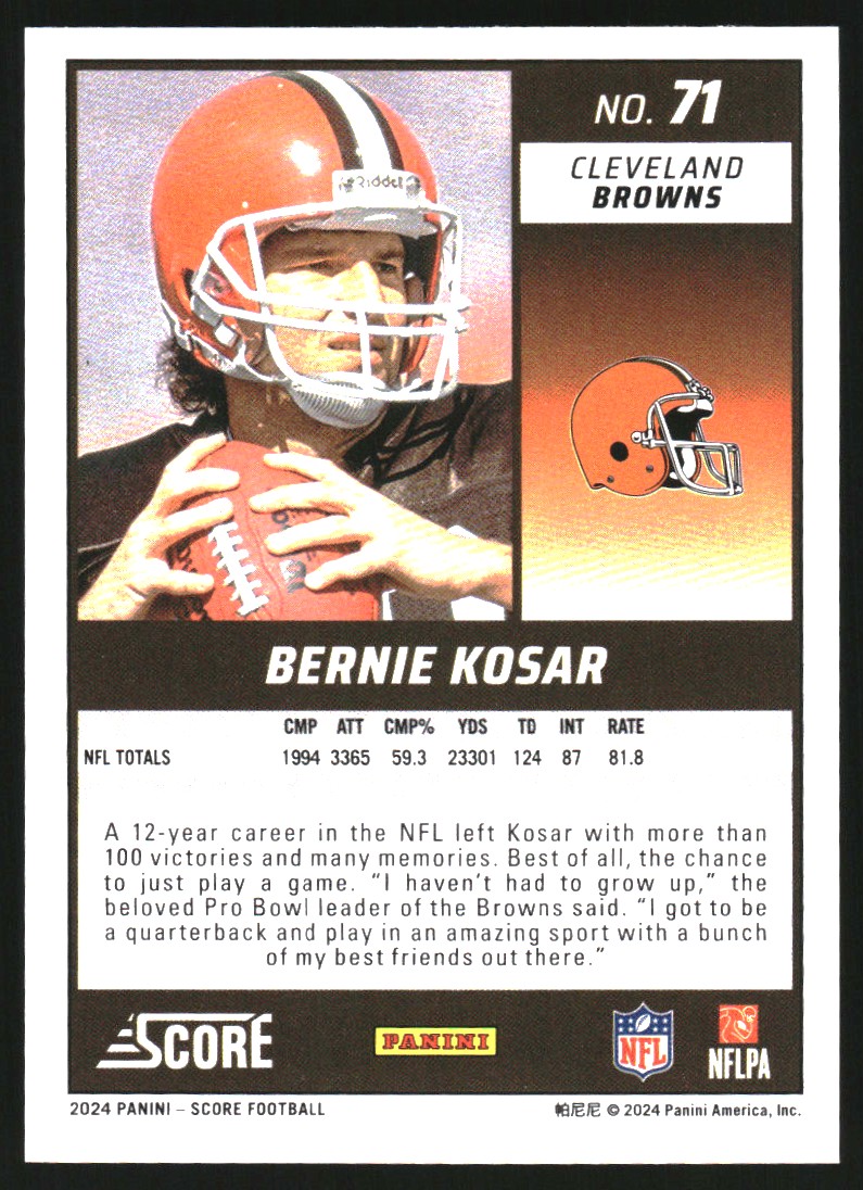 B5687- 2024 Score Football Card #s 1-250 -You Pick- 15+ FREE US SHIP