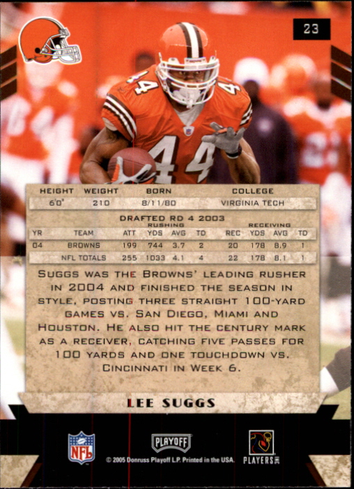 2005 Playoff Honors #23 Lee Suggs back image