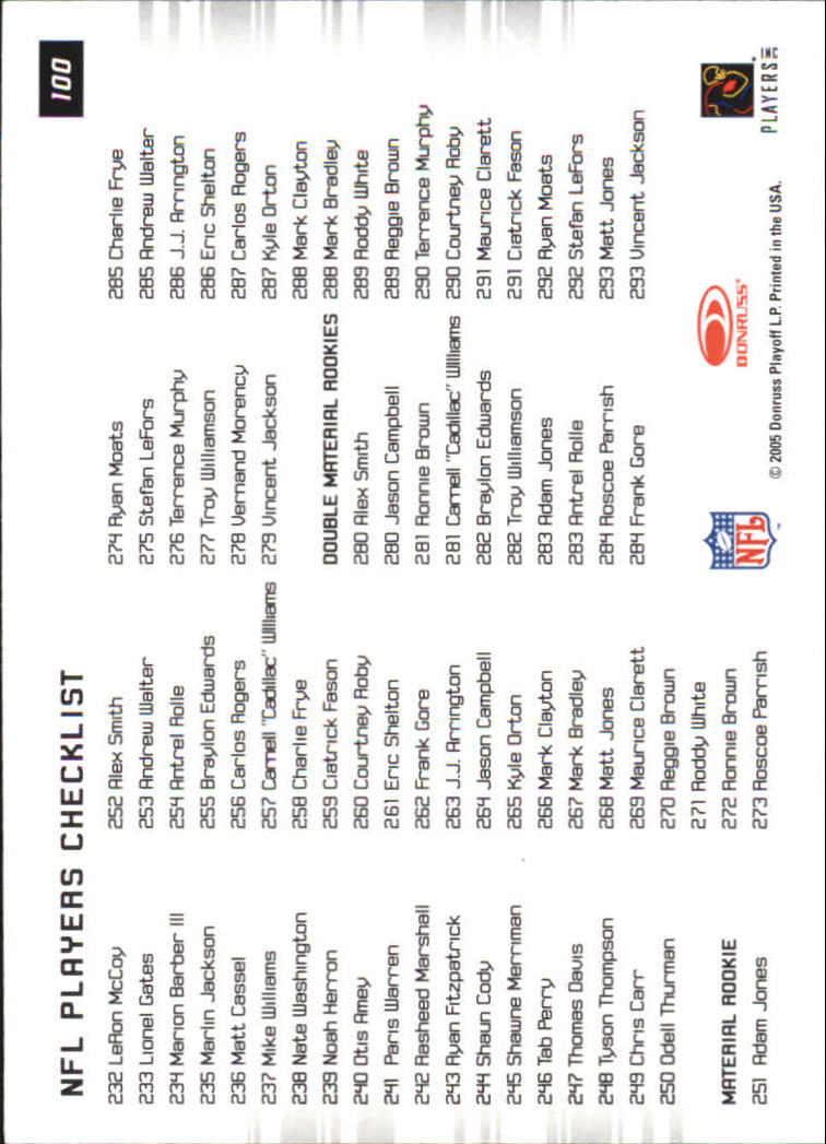 2005 Leaf Rookies and Stars Longevity #100 J.Campbell/C.Rogers CL