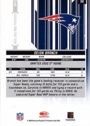 2005 Leaf Rookies and Stars #56 Deion Branch back image