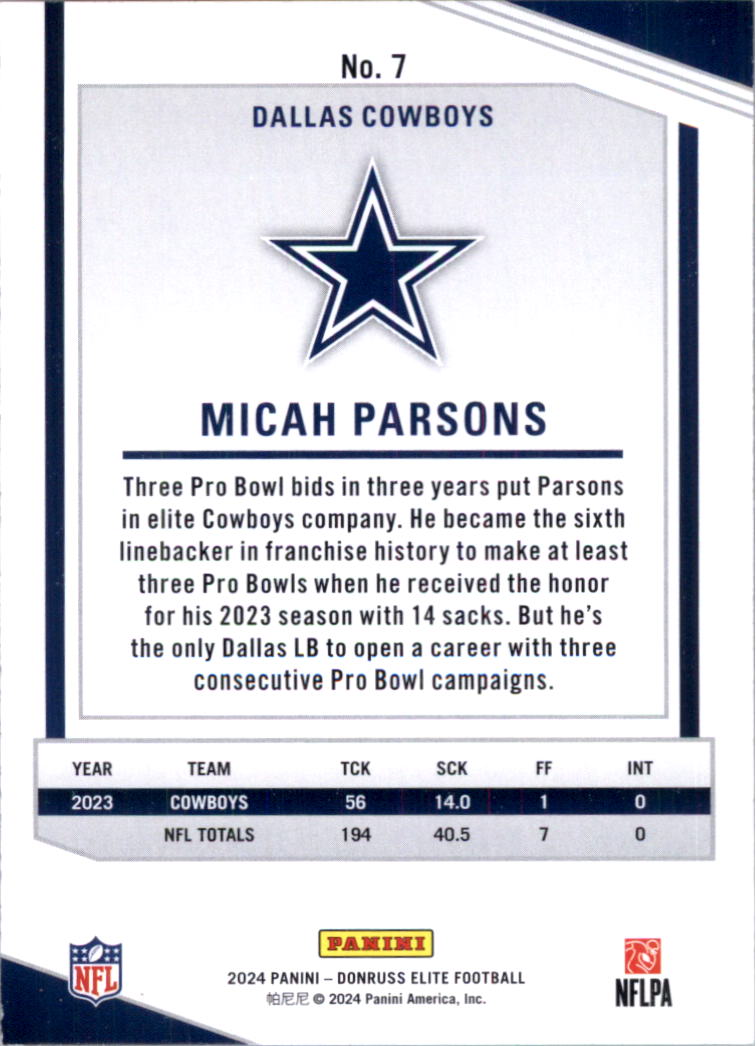 Sports Card Back