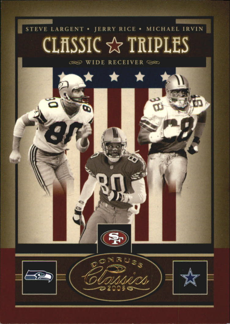 2005 Donruss Classics Classic Triples Gold #8 Largent/Rice/Irvin