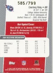 2005 Bowman's Best #120 Courtney Roby JSY RC back image