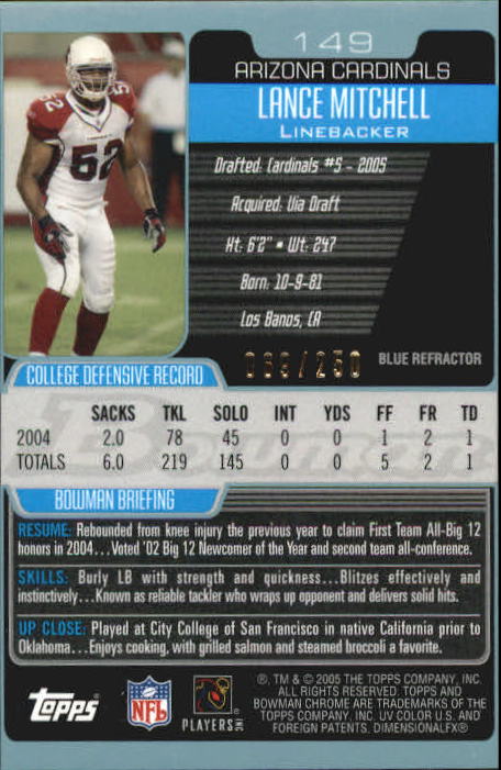 A0887- 2005 Bowman Chrome FB #s 201-259 +Inserts -You Pick- 15+ FREE US SHIP - Picture 45 of 128