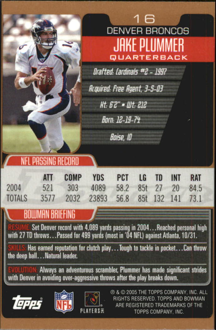 2005 Bowman Football Bronze Parallel Singles - Sie wählen - Bild 15 von 109