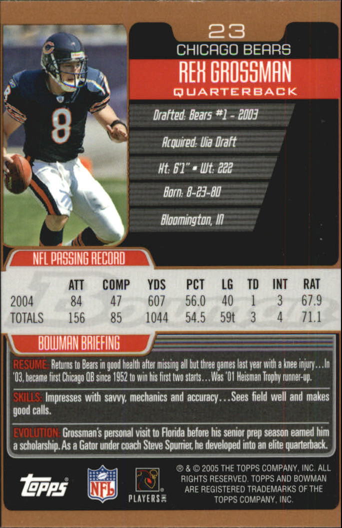 2005 Bowman Football Bronze Parallel Singles - Sie wählen - Bild 19 von 109