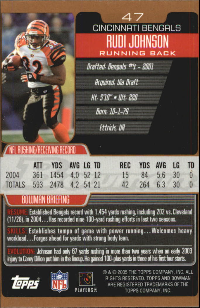 2005 Bowman Football Bronze Parallel Singles - Sie wählen - Bild 36 von 109