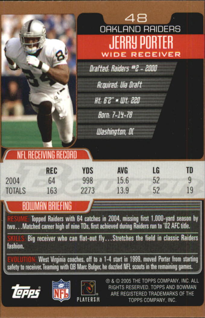 2005 Bowman Football Bronze Parallel Singles - Sie wählen - Bild 38 von 109