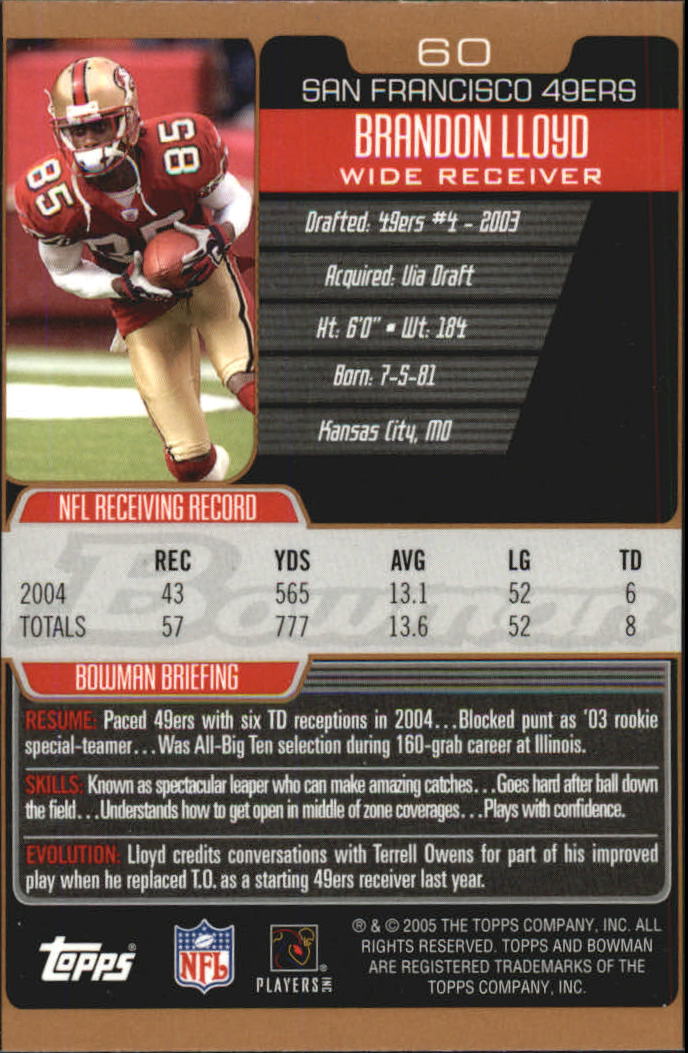 2005 Bowman Football Bronze Parallel Singles - Sie wählen - Bild 46 von 109