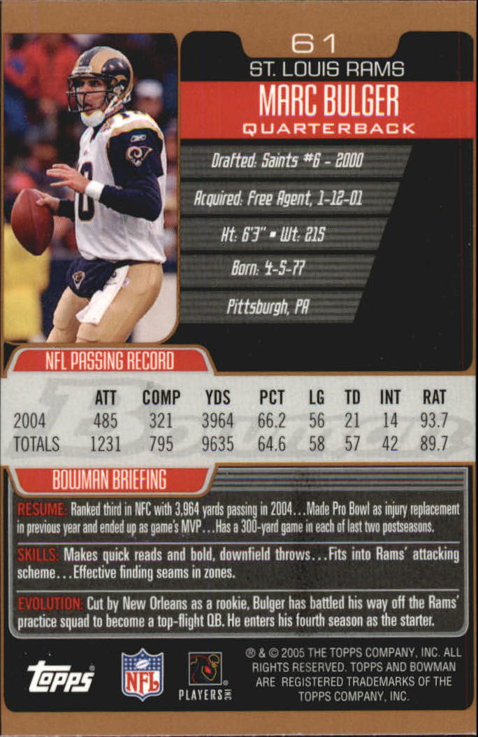 2005 Bowman Football Bronze Parallel Singles - Sie wählen - Bild 48 von 109
